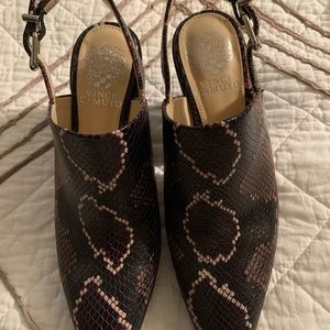Gently used Vince Camino sling back booties. 7.5